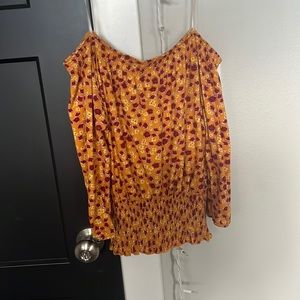 Orange & red Rue 21 off-the-shoulder top size small